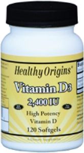 Vitamin D 2400 IU (120 Gels) Healthy Origins